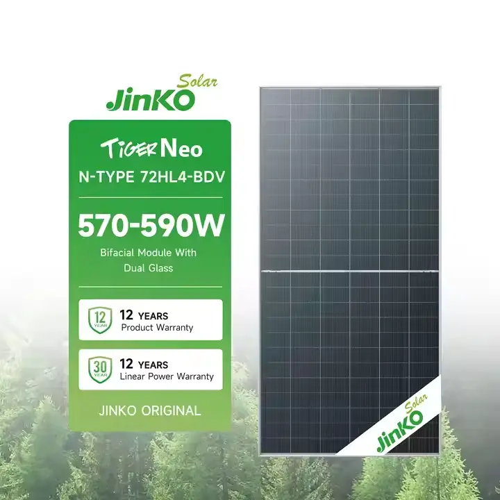 ☀️ Jinko N-Type TOPCon Bifacial Solar Panel — 570W–590W - Image 3